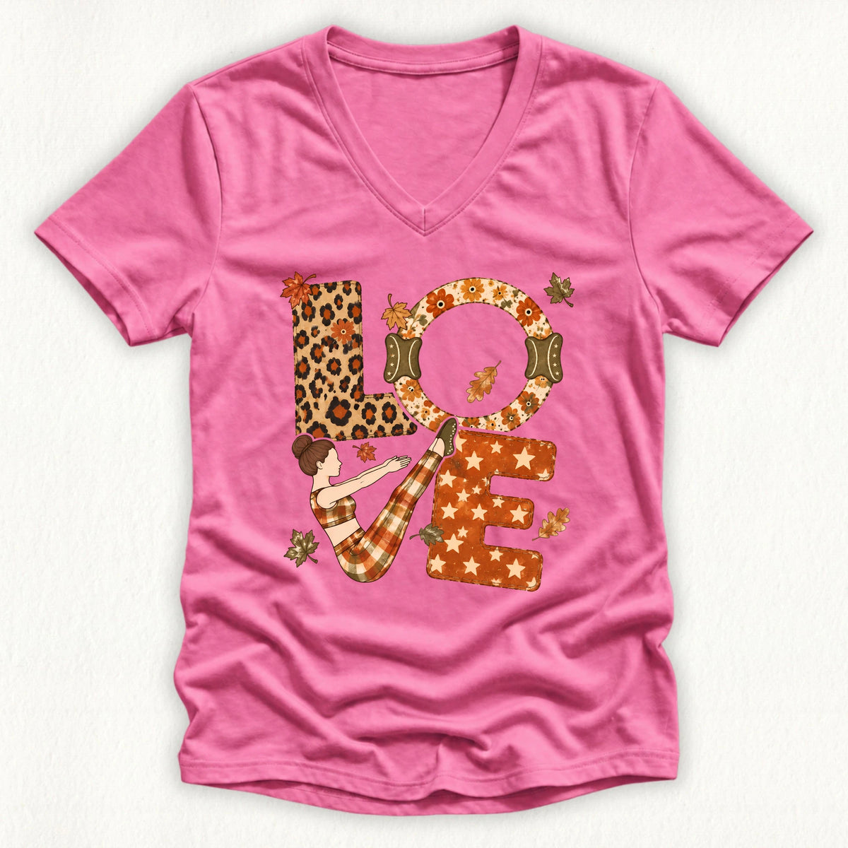 Love Fall Lady V-neck