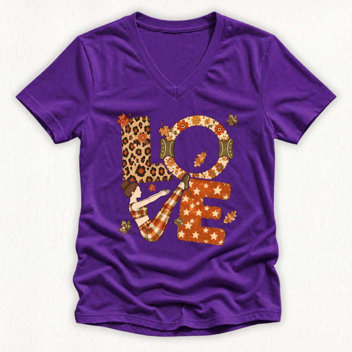 Love Fall Lady V-neck