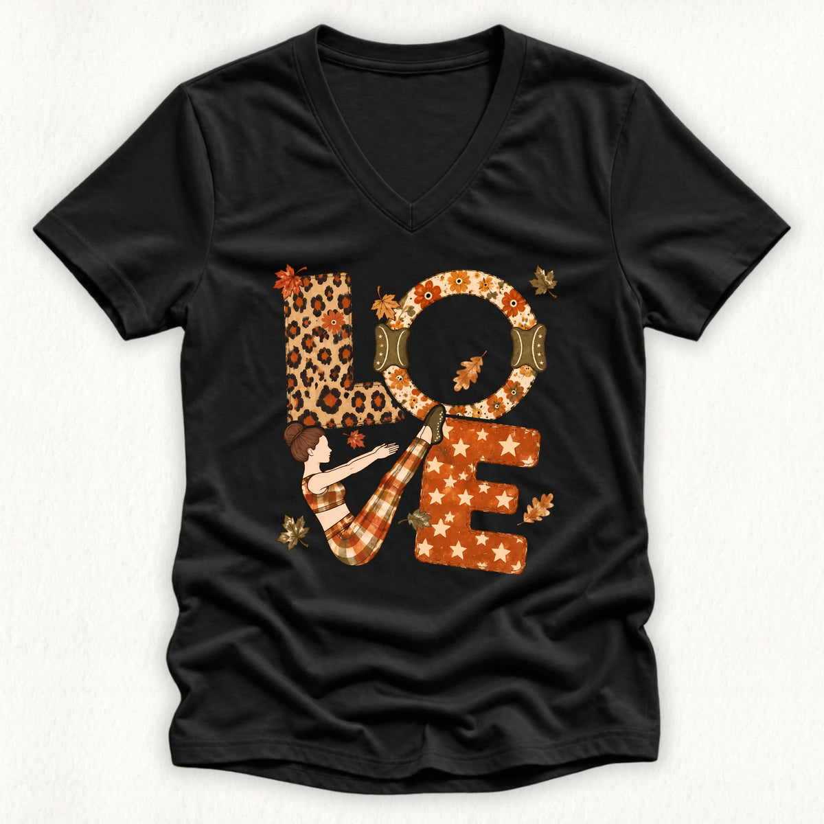 Love Fall Lady V-neck