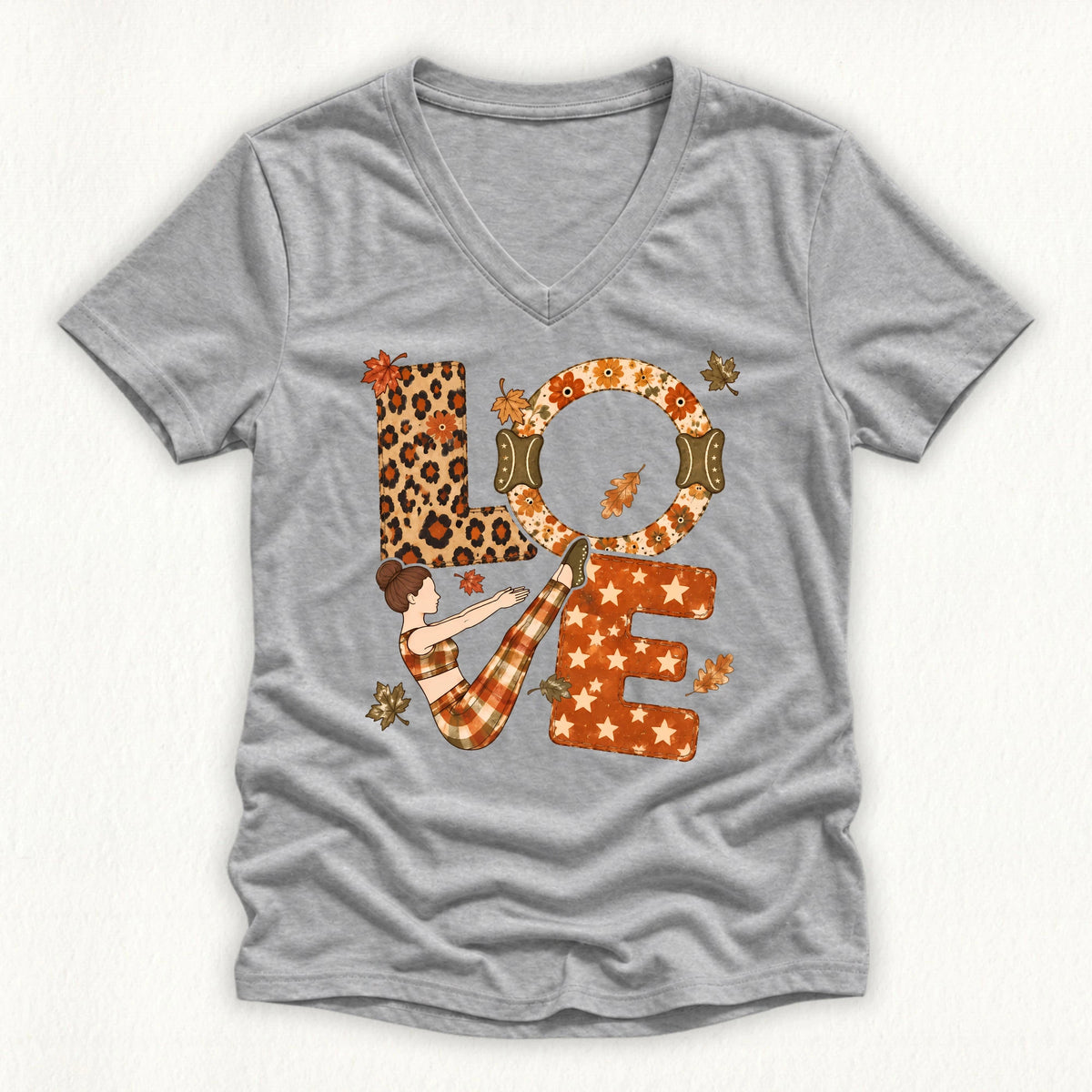 Love Fall Lady V-neck