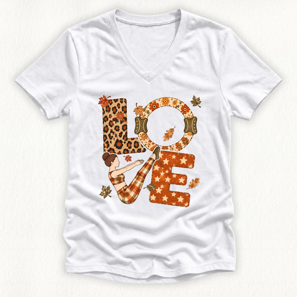Love Fall Lady V-neck
