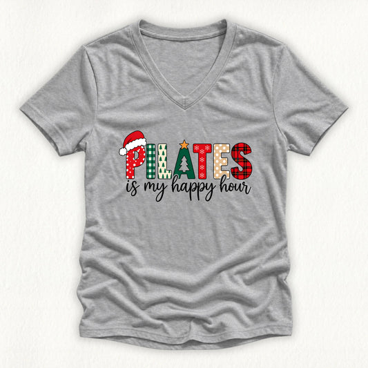 Pilates Christmas Lady V-neck
