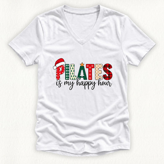 Pilates Christmas Lady V-neck