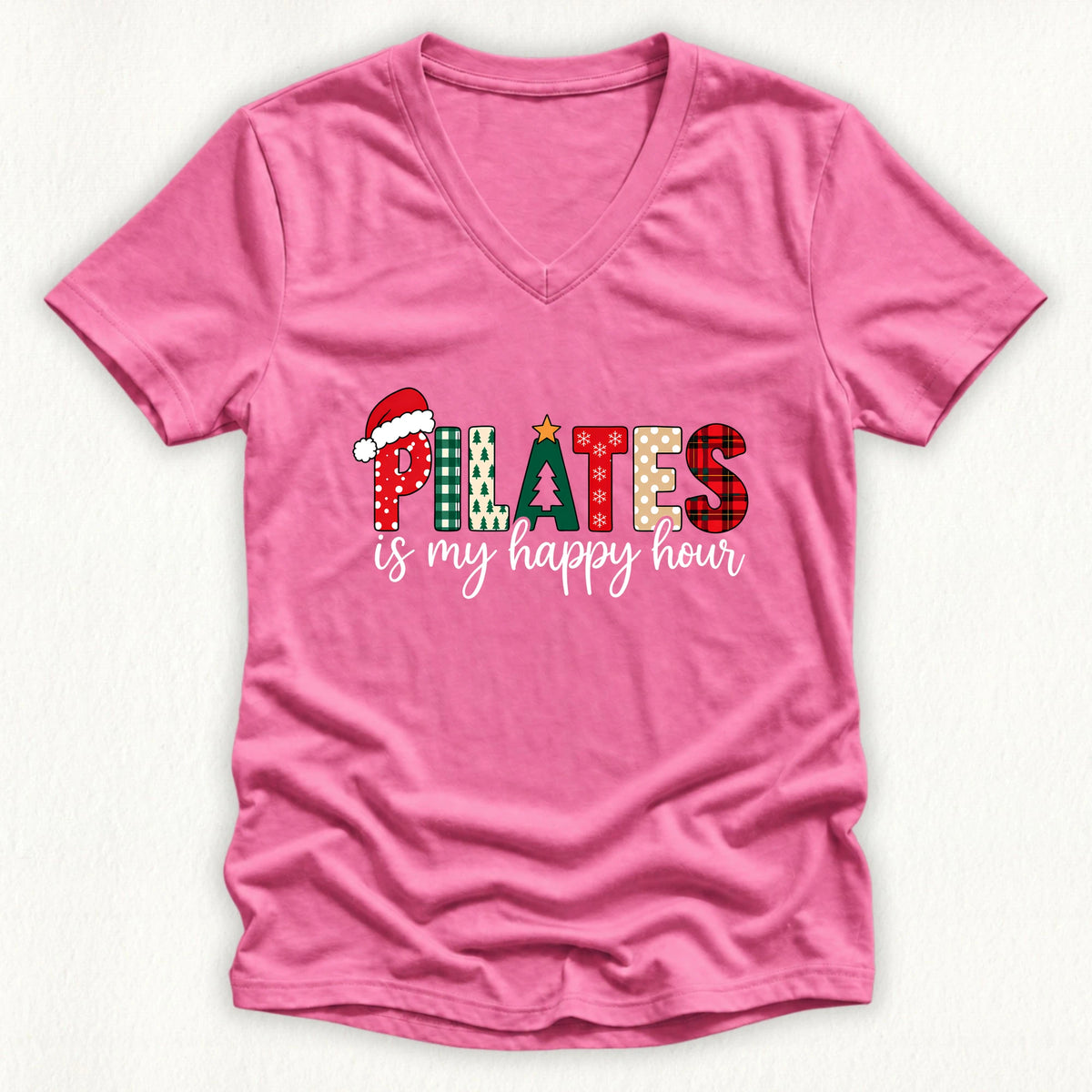 Pilates Christmas Lady V-neck