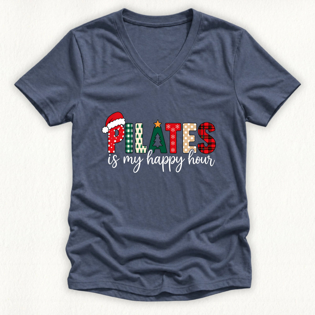 Pilates Christmas Lady V-neck