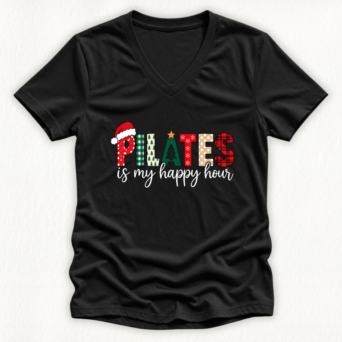 Pilates Christmas Lady V-neck