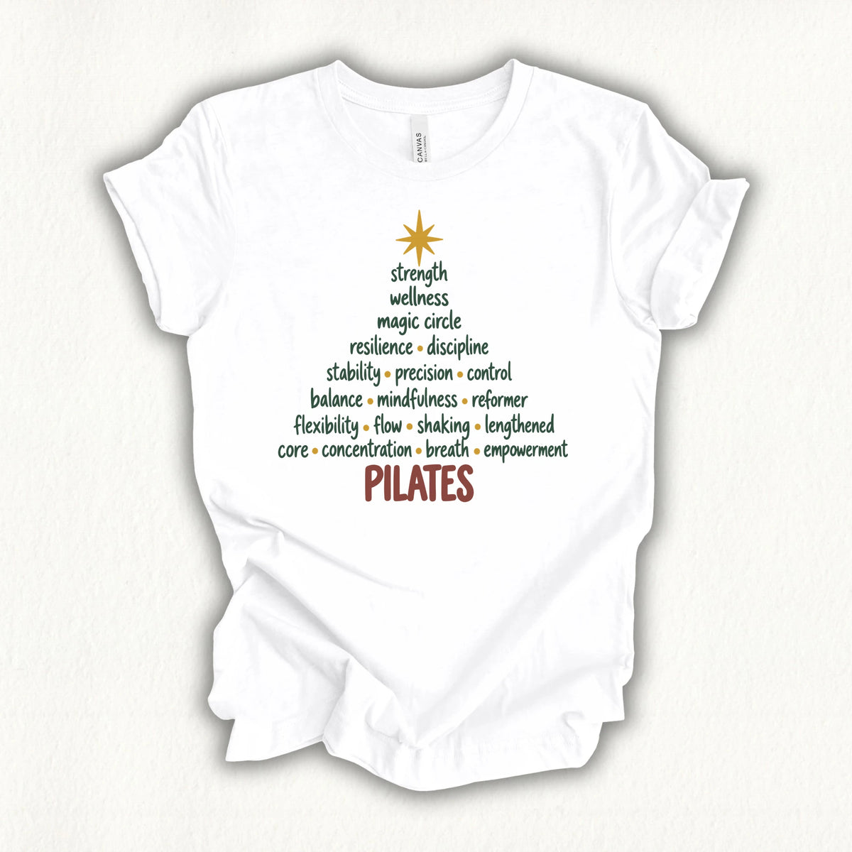 Pilates Christmas Tree T-shirt