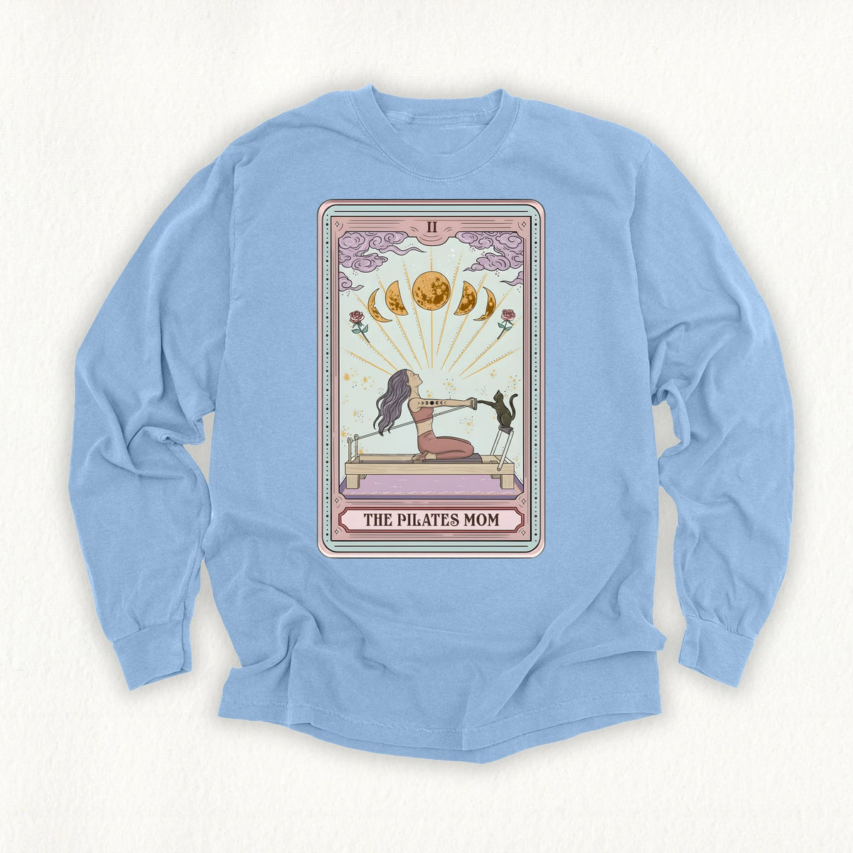 The Pilates Mom Tarot Card Long Sleeve T-shirt
