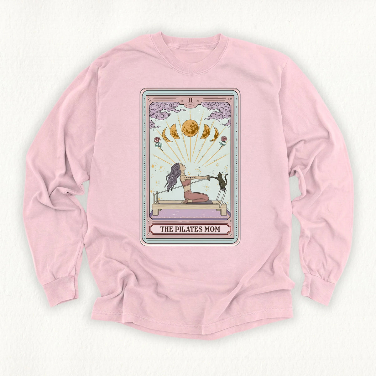 The Pilates Mom Tarot Card Long Sleeve T-shirt