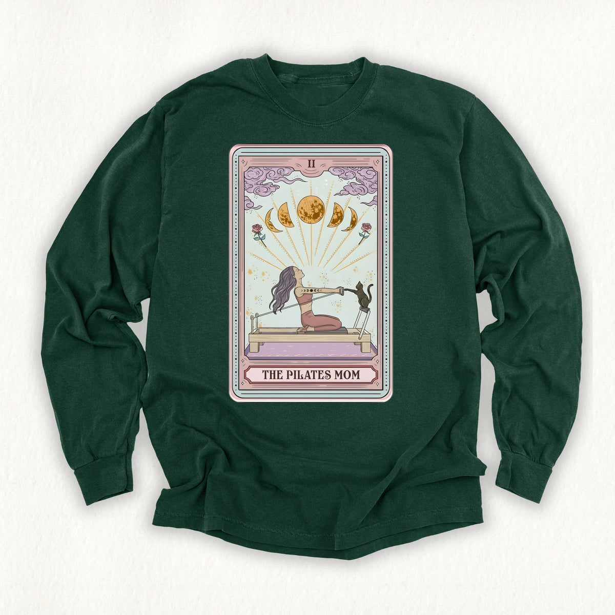 The Pilates Mom Tarot Card Long Sleeve T-shirt
