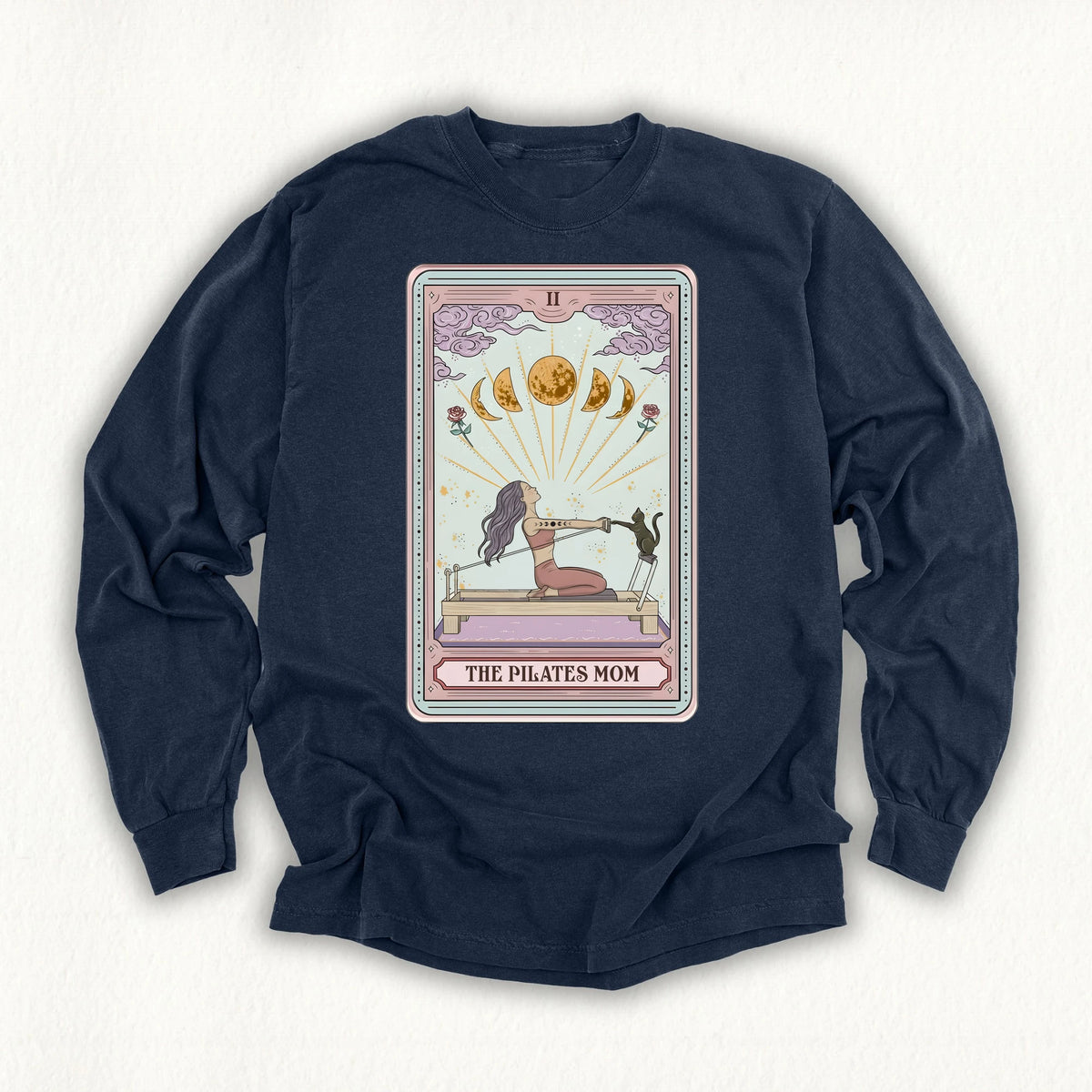 The Pilates Mom Tarot Card Long Sleeve T-shirt