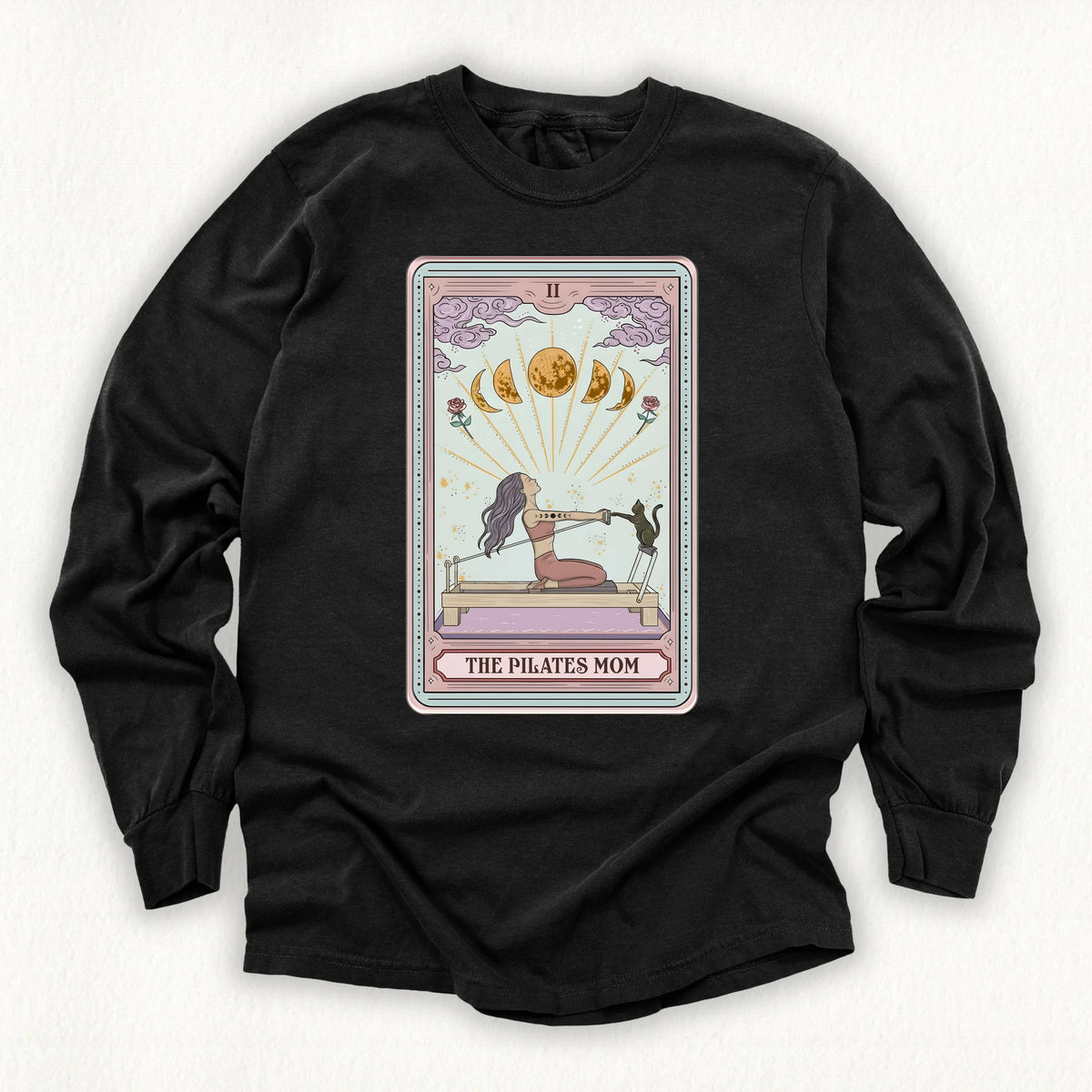 The Pilates Mom Tarot Card Long Sleeve T-shirt