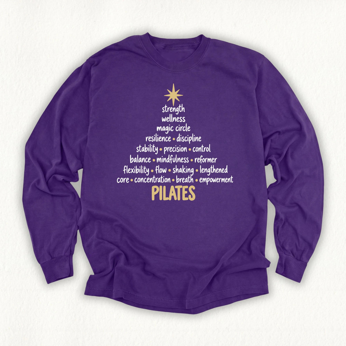 Pilates Christmas Tree Long Sleeve T-shirt