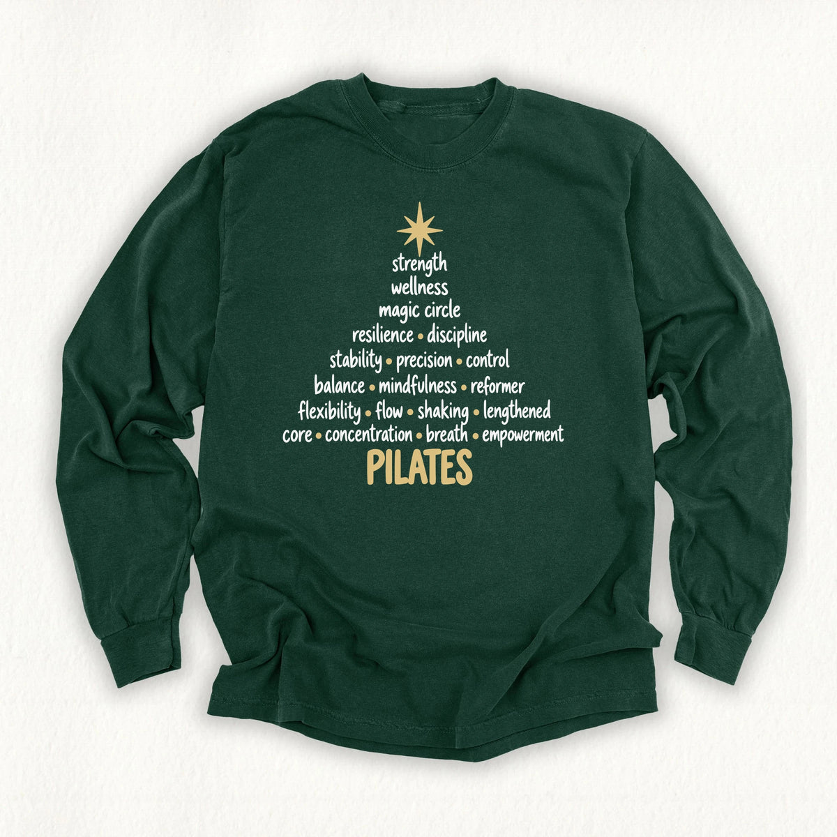 Pilates Christmas Tree Long Sleeve T-shirt