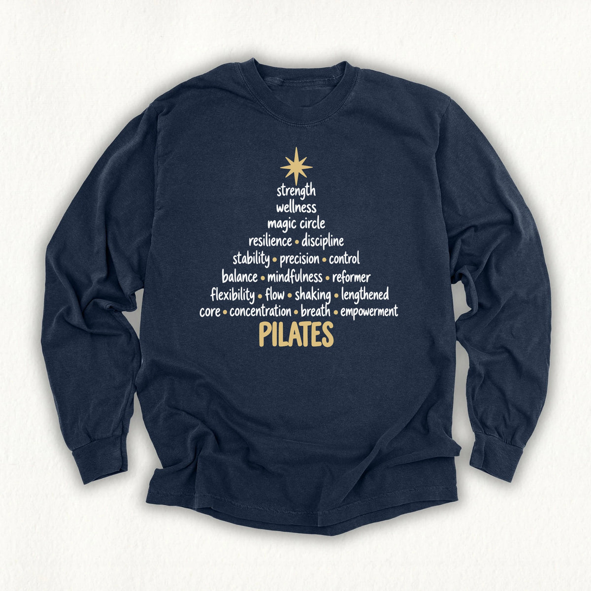 Pilates Christmas Tree Long Sleeve T-shirt