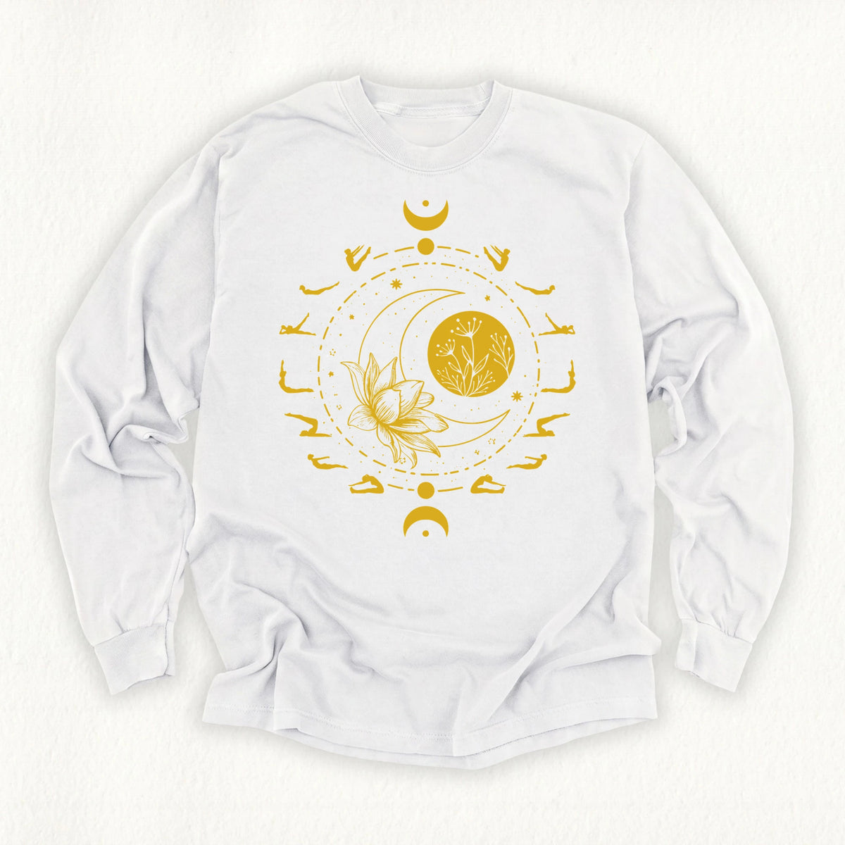 Pilates Moon Phases Long Sleeve T-shirt