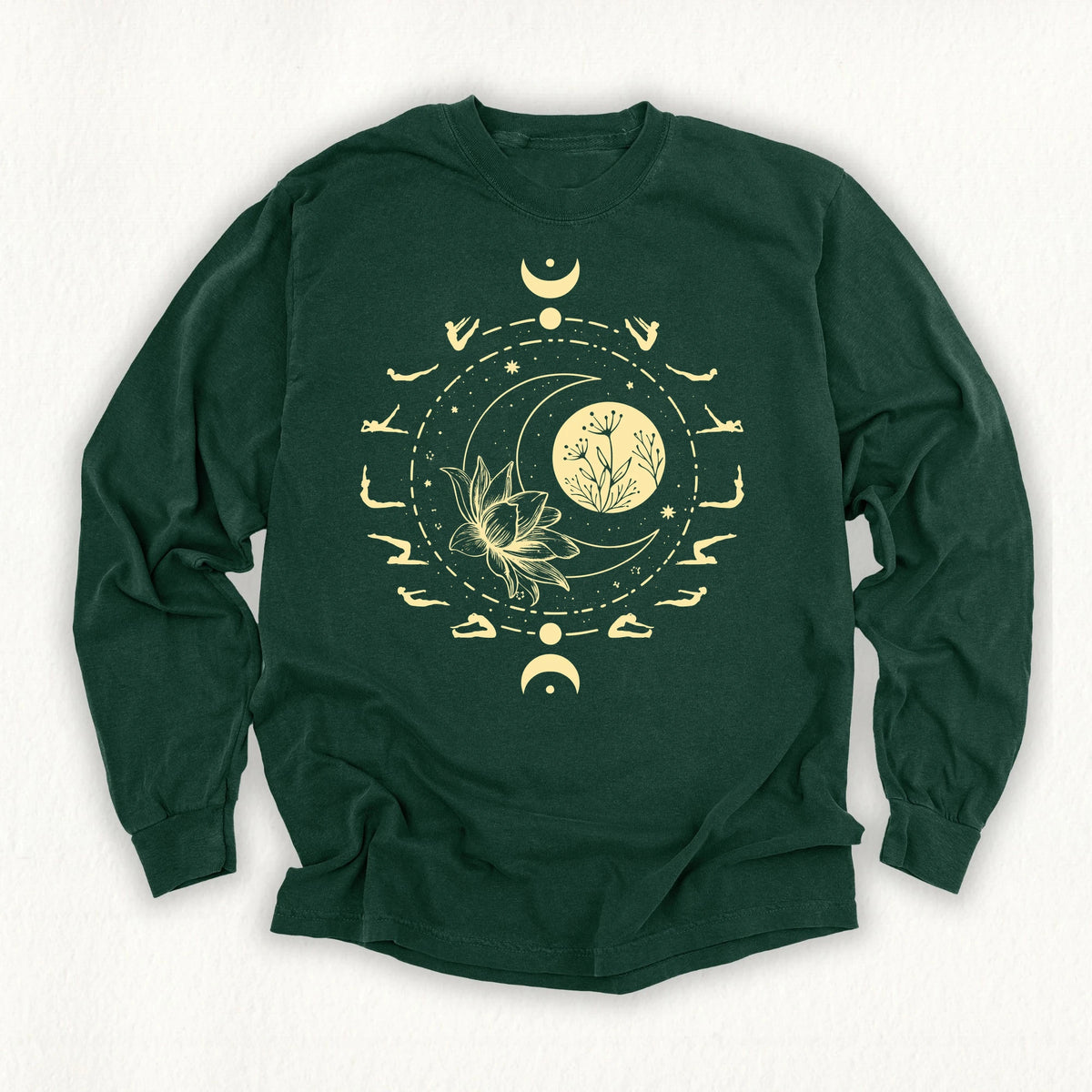 Pilates Moon Phases Long Sleeve T-shirt