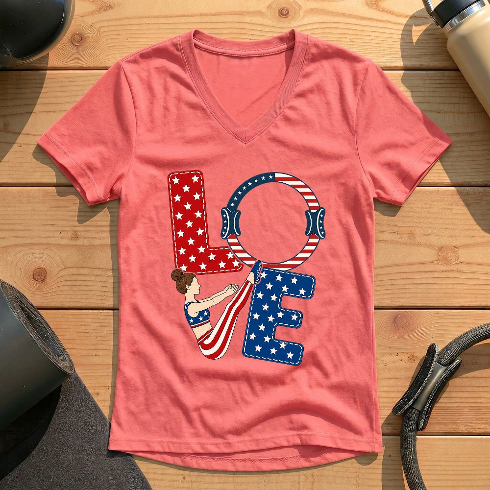 Love USA Lady V-neck