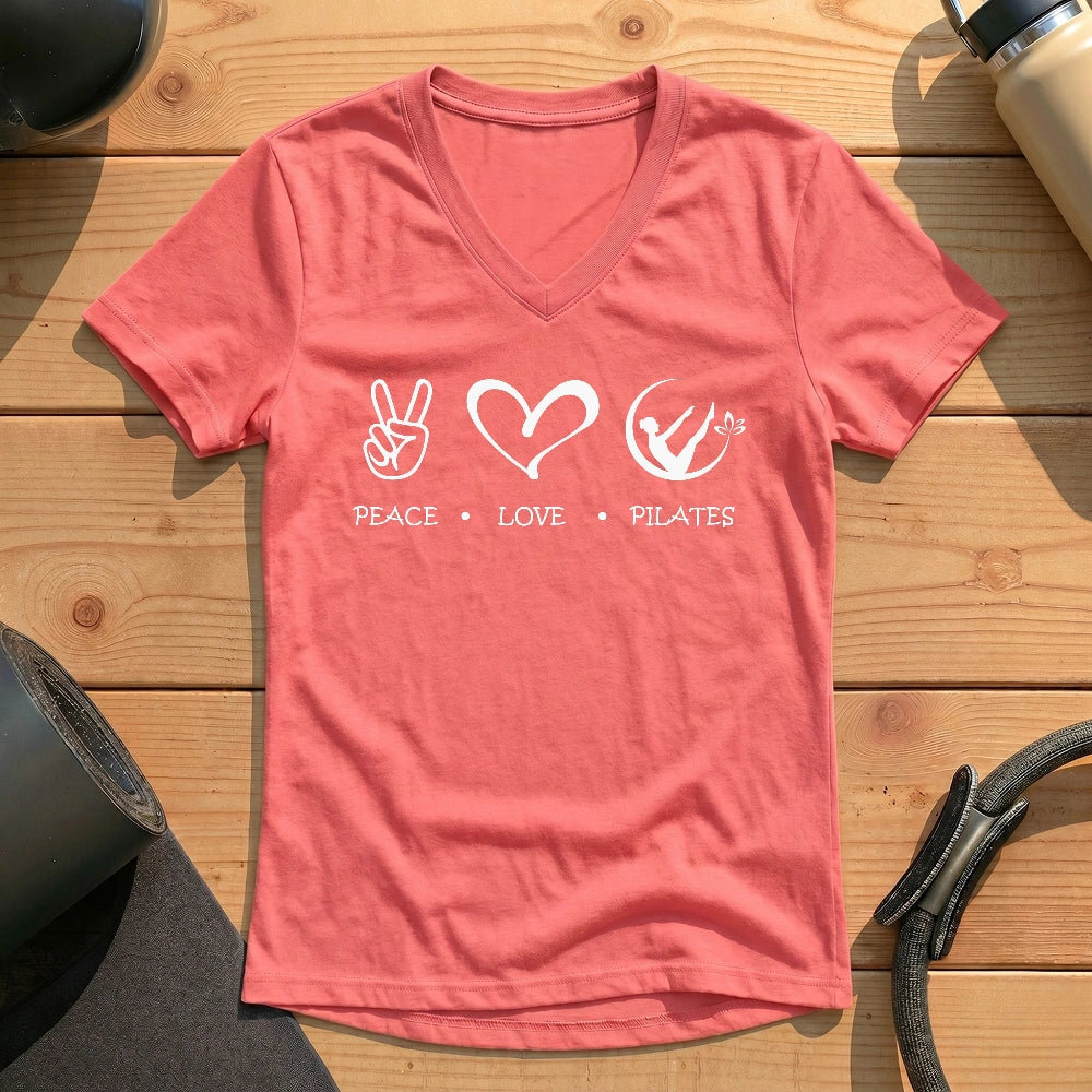 Peace Love Pilates Lady V-neck