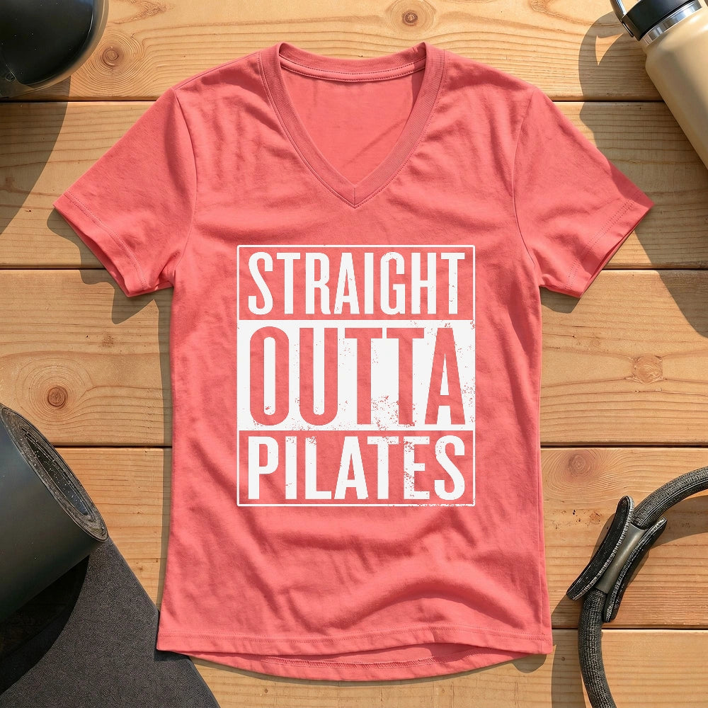 Straight Outta Pilates Lady V-neck