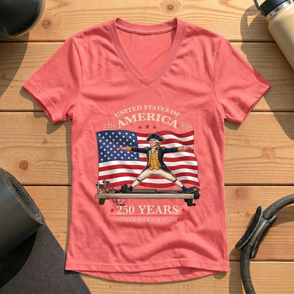 Washington 250th USA Lady V-neck