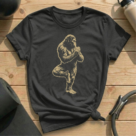 Bigfoot In Tree Pose T-shirt