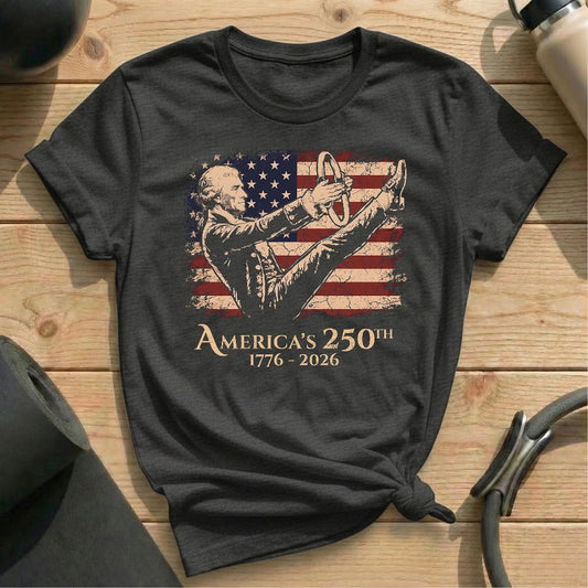 Jefferson Teaser Flag T-shirt - in MindCloth Pilates Tshirt Collection