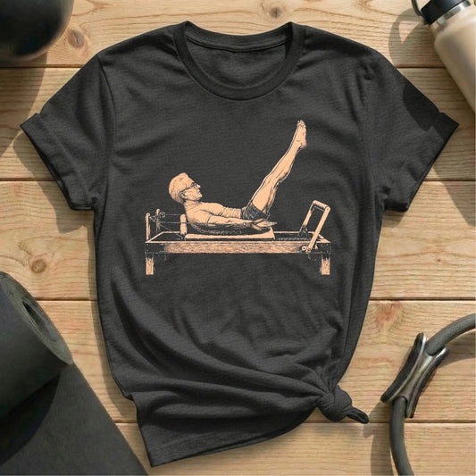 Joseph Reformer Hundred T-shirt - in MindCloth Pilates Tshirt Collection