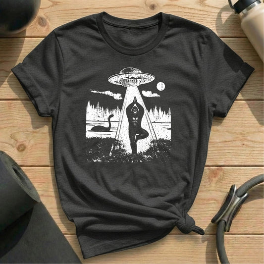 UFO Bigfoot Yoga T-shirt
