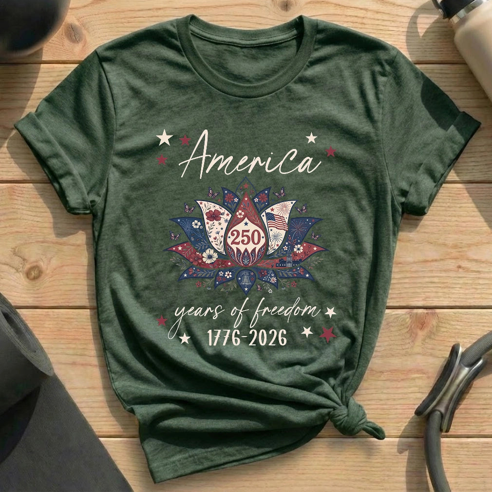 America 250th Lotus T-shirt