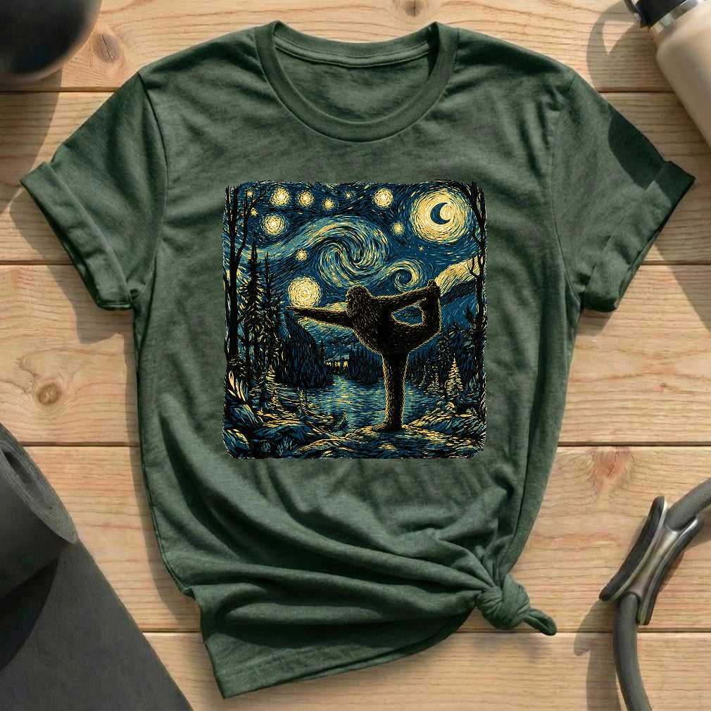 Bigfoot Starry Yoga T-shirt
