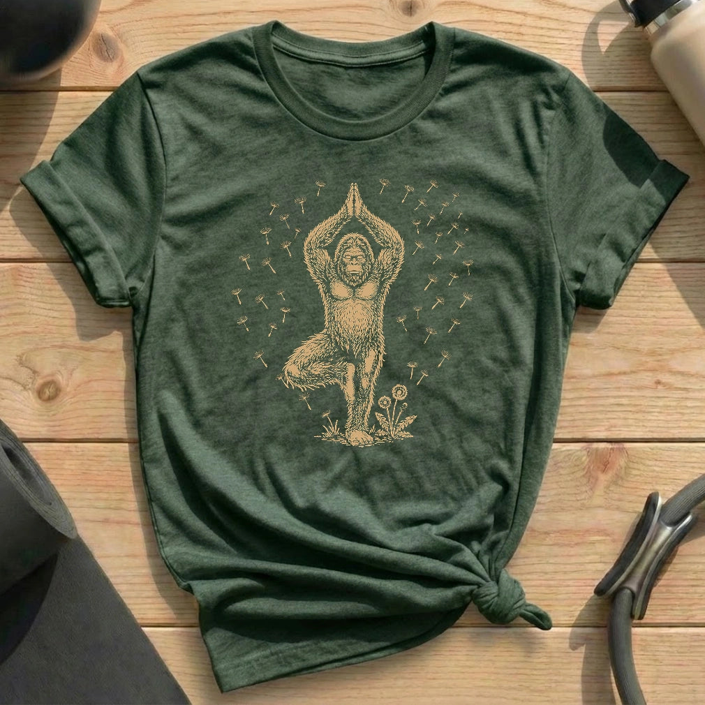 Bigfoot Tree Pose In Peace T-shirt
