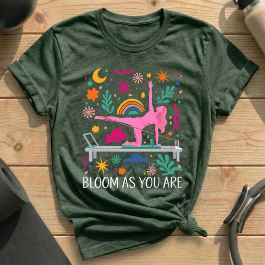 Bloom In Pilates T-shirt - in MindCloth Pilates Tshirt Collection