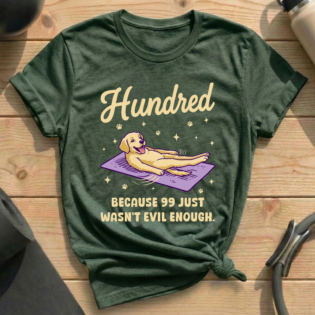 Hundred Dog T-shirt - in MindCloth Pilates Tshirt Collection