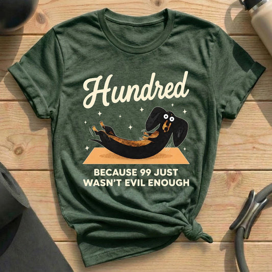Hundred Evil Dog T-shirt - in MindCloth Pilates Tshirt Collection