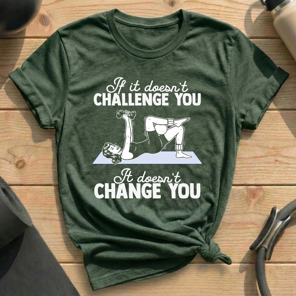 It Doesn't Change You T-shirt - in MindCloth Pilates Tshirt Collection