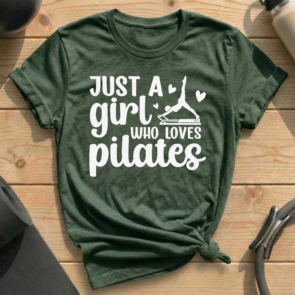 Just A Girl T-shirt - in MindCloth Pilates Tshirt Collection