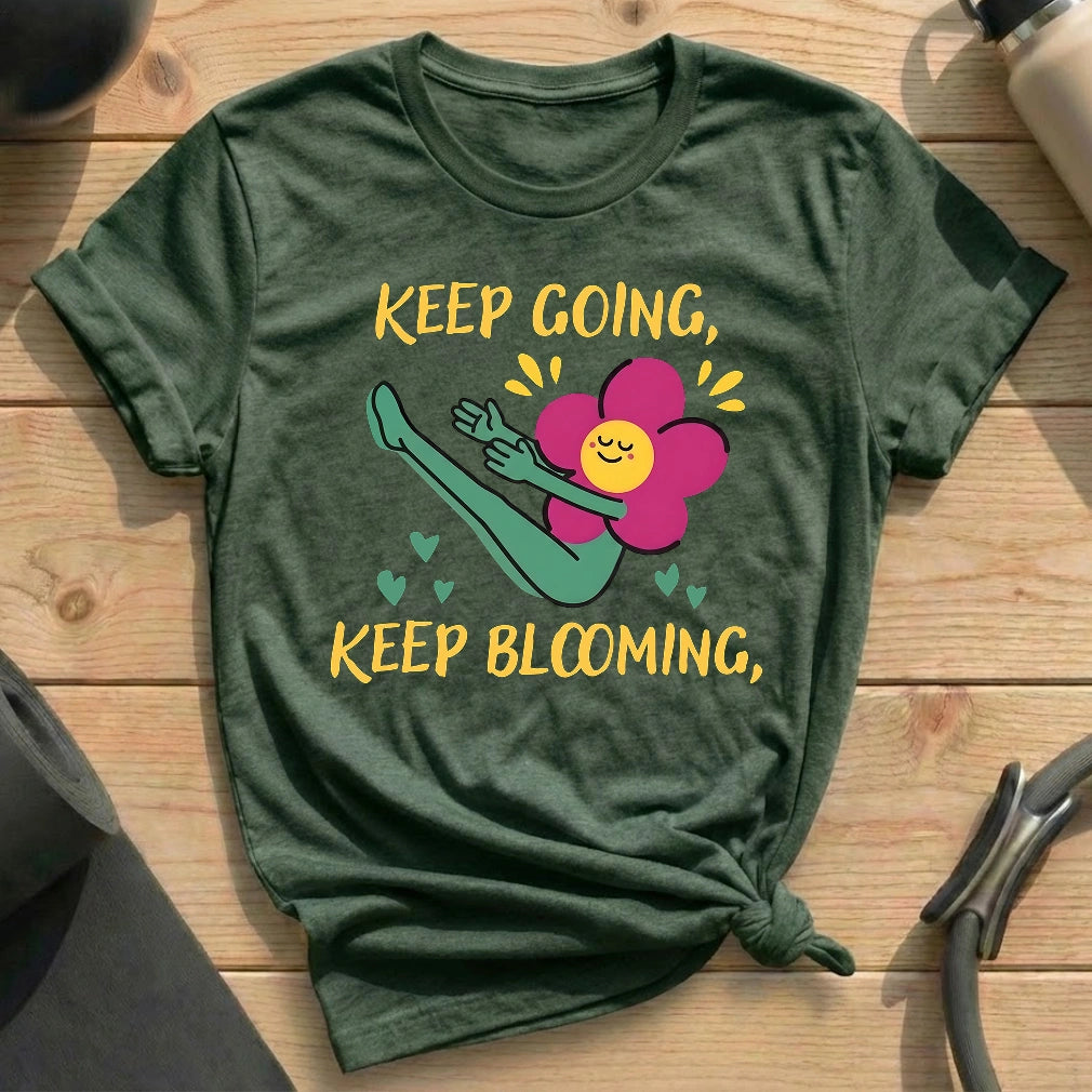 Keep Blooming T-shirt - in MindCloth Pilates Tshirt Collection