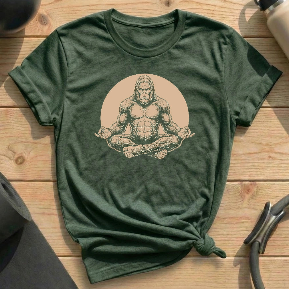 Meditate Bigfoot Moon T-shirt