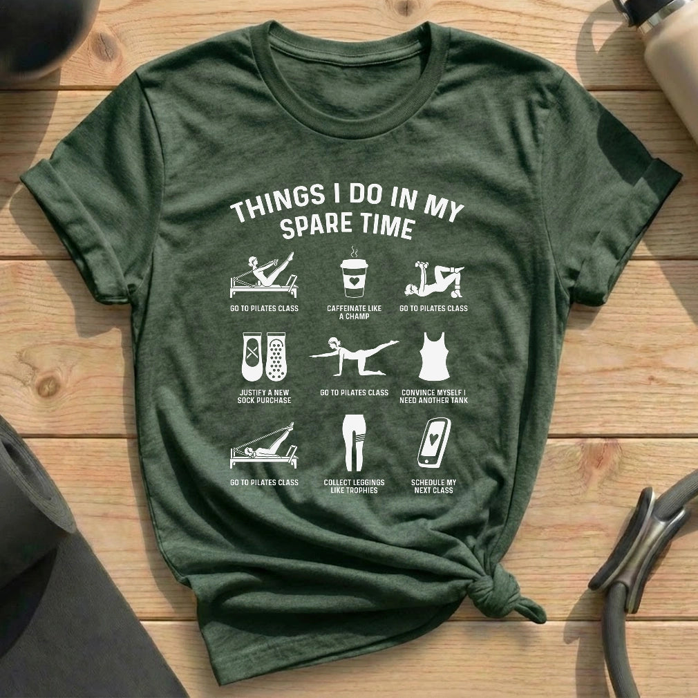My Spare Time T-shirt - in MindCloth Pilates Tshirt Collection
