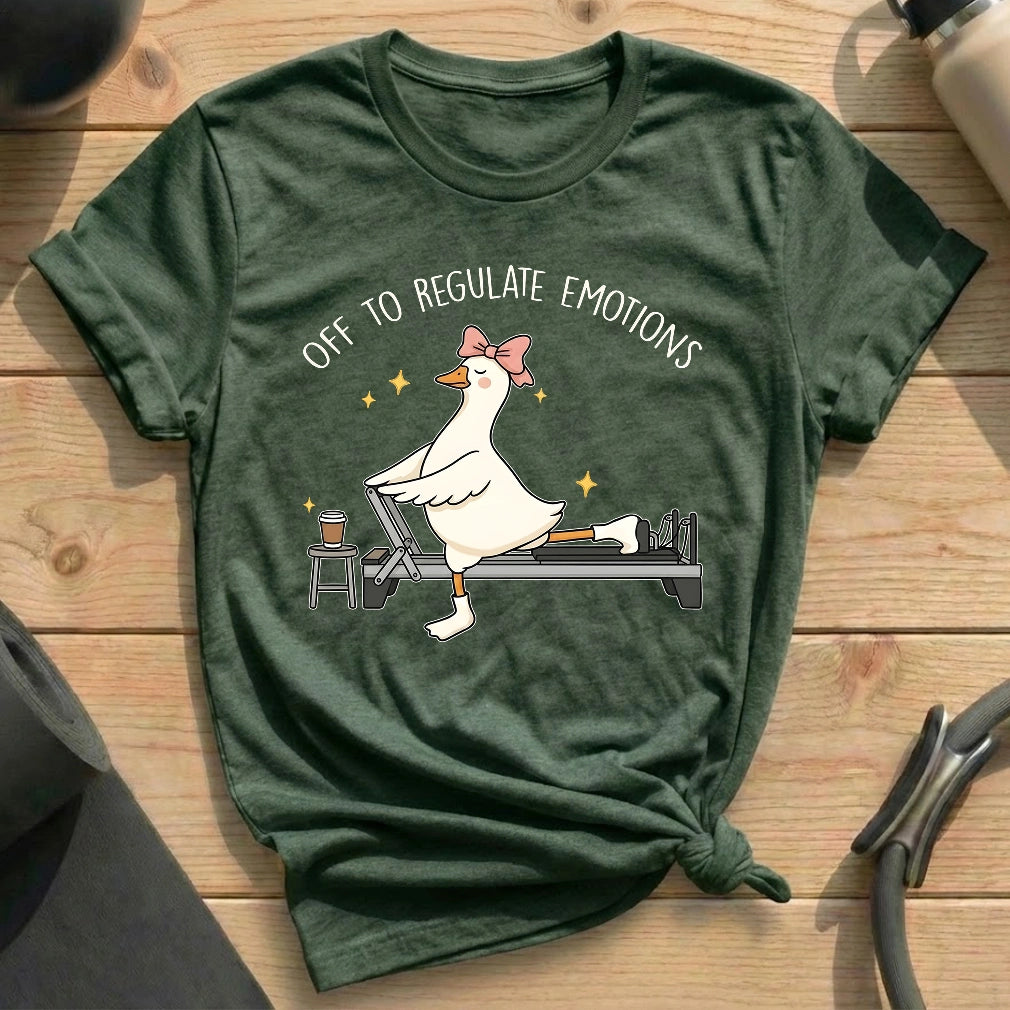 Off To Regulate Emotions T-shirt - in MindCloth Pilates Tshirt Collection