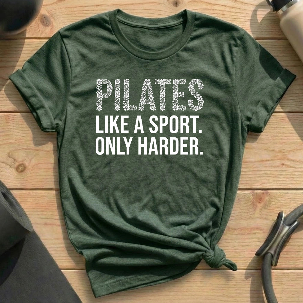 Pilates Harder T-shirt - in MindCloth Pilates Tshirt Collection