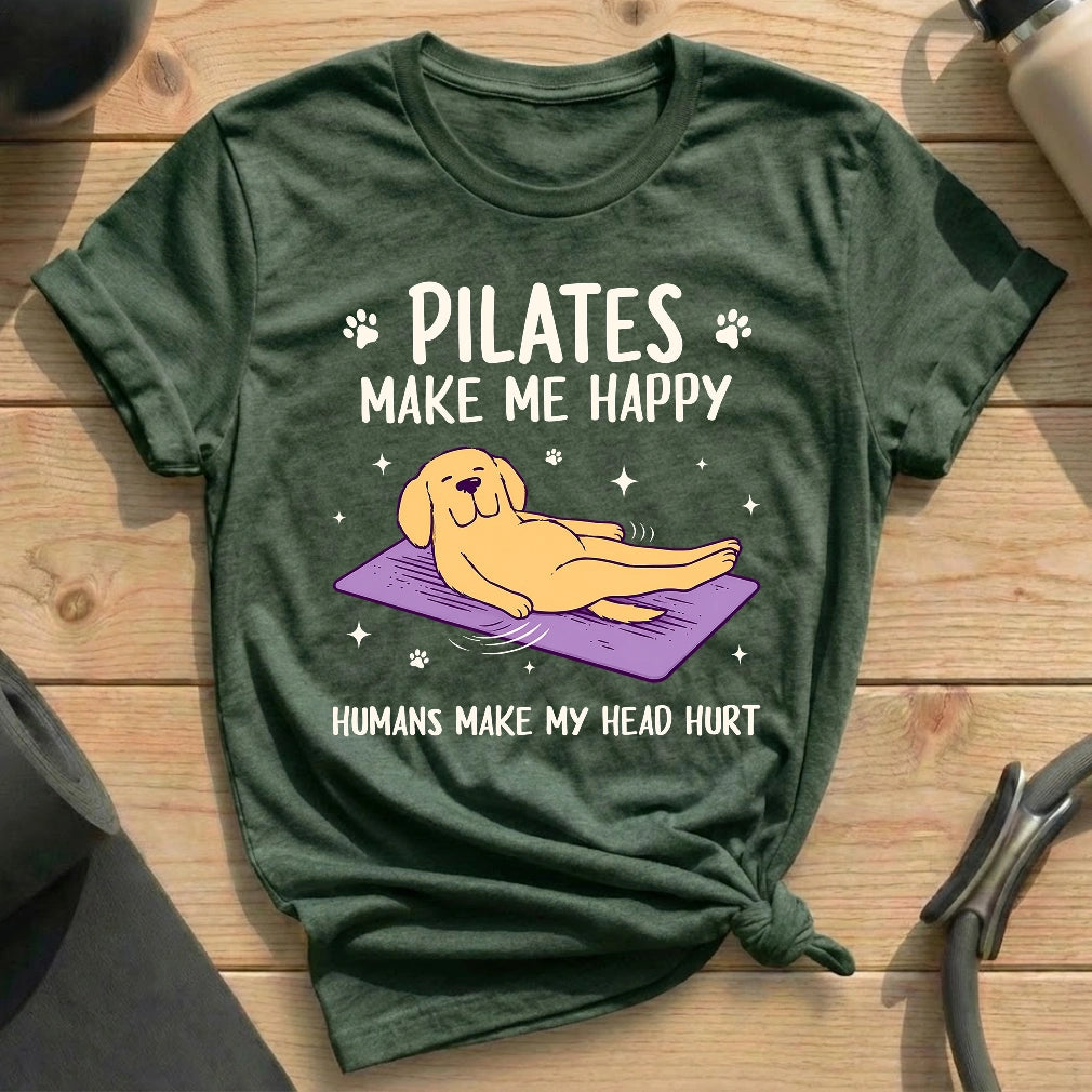 Pilates Make Me Happy T-shirt - in MindCloth Pilates Tshirt Collection