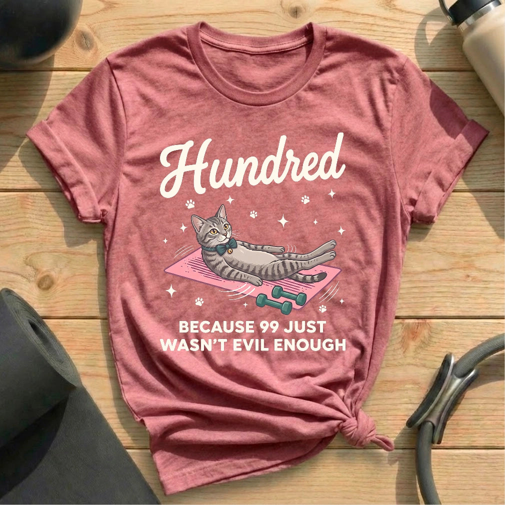 Hundred Kitty T-shirt - in MindCloth Pilates Tshirt Collection