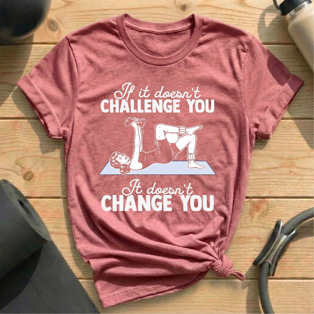 It Doesn't Change You T-shirt - in MindCloth Pilates Tshirt Collection