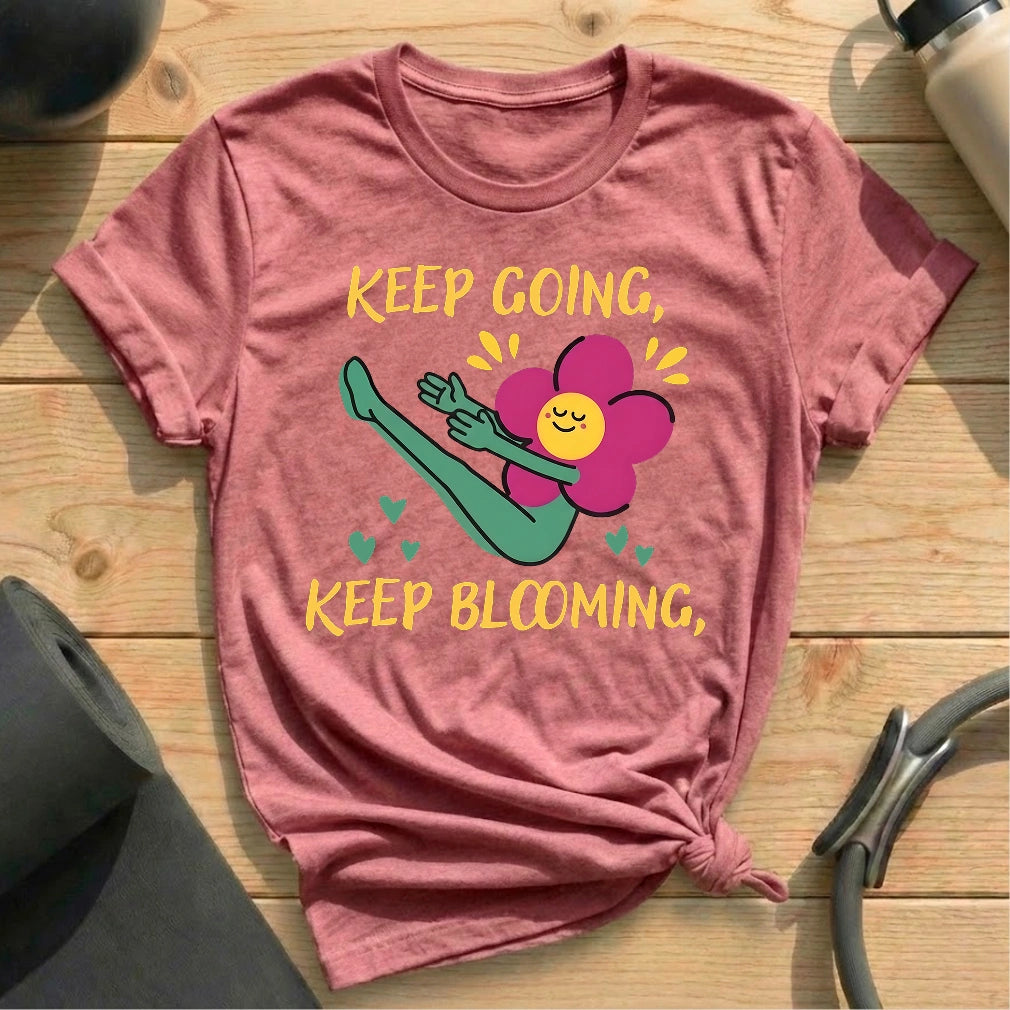 Keep Blooming T-shirt - in MindCloth Pilates Tshirt Collection