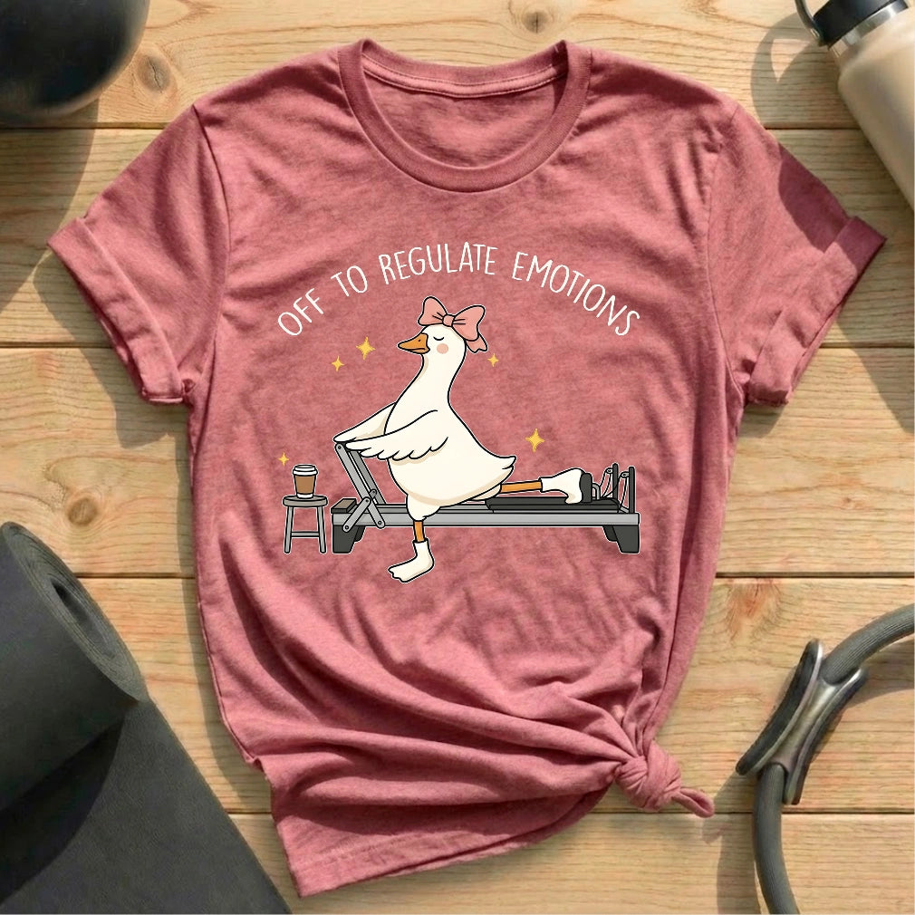 Off To Regulate Emotions T-shirt - in MindCloth Pilates Tshirt Collection