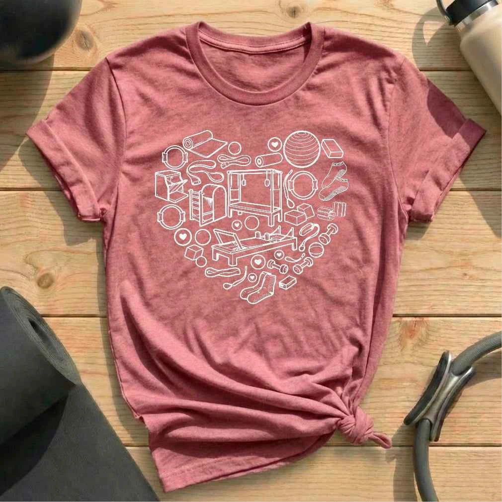 Pilates Tools Heart T-shirt
