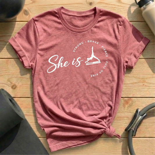 She is T-shirt - in MindCloth Pilates Tshirt Collection
