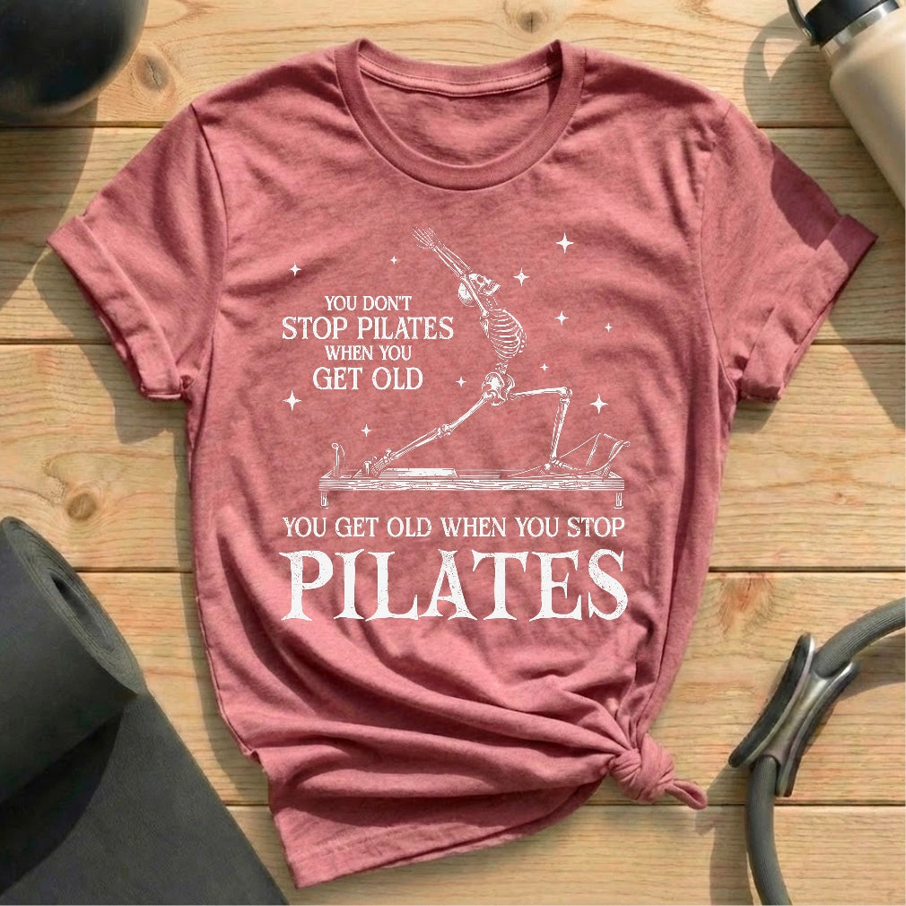 Skeleton Don't Stop Pilates T-shirt